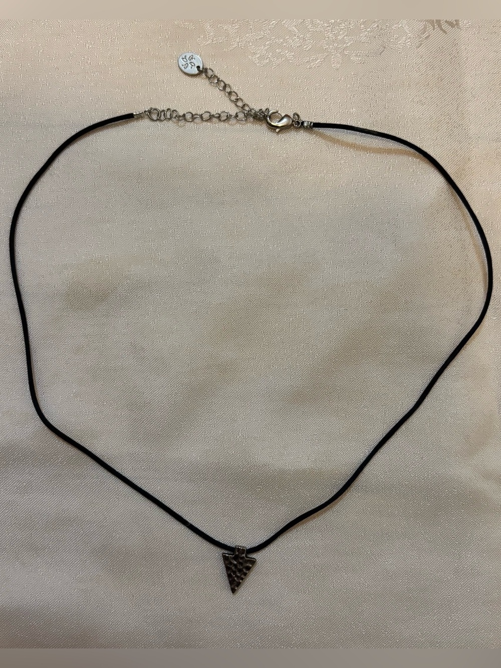 Bohemian Silver Tone Arrow Pendant Black Necklace Choker From Urban Outfitters